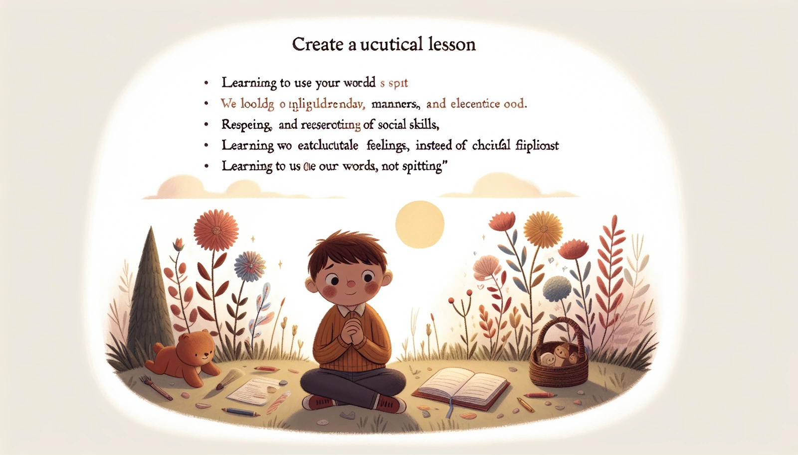 Learning to Use Our Words, Not Spit - Social Story