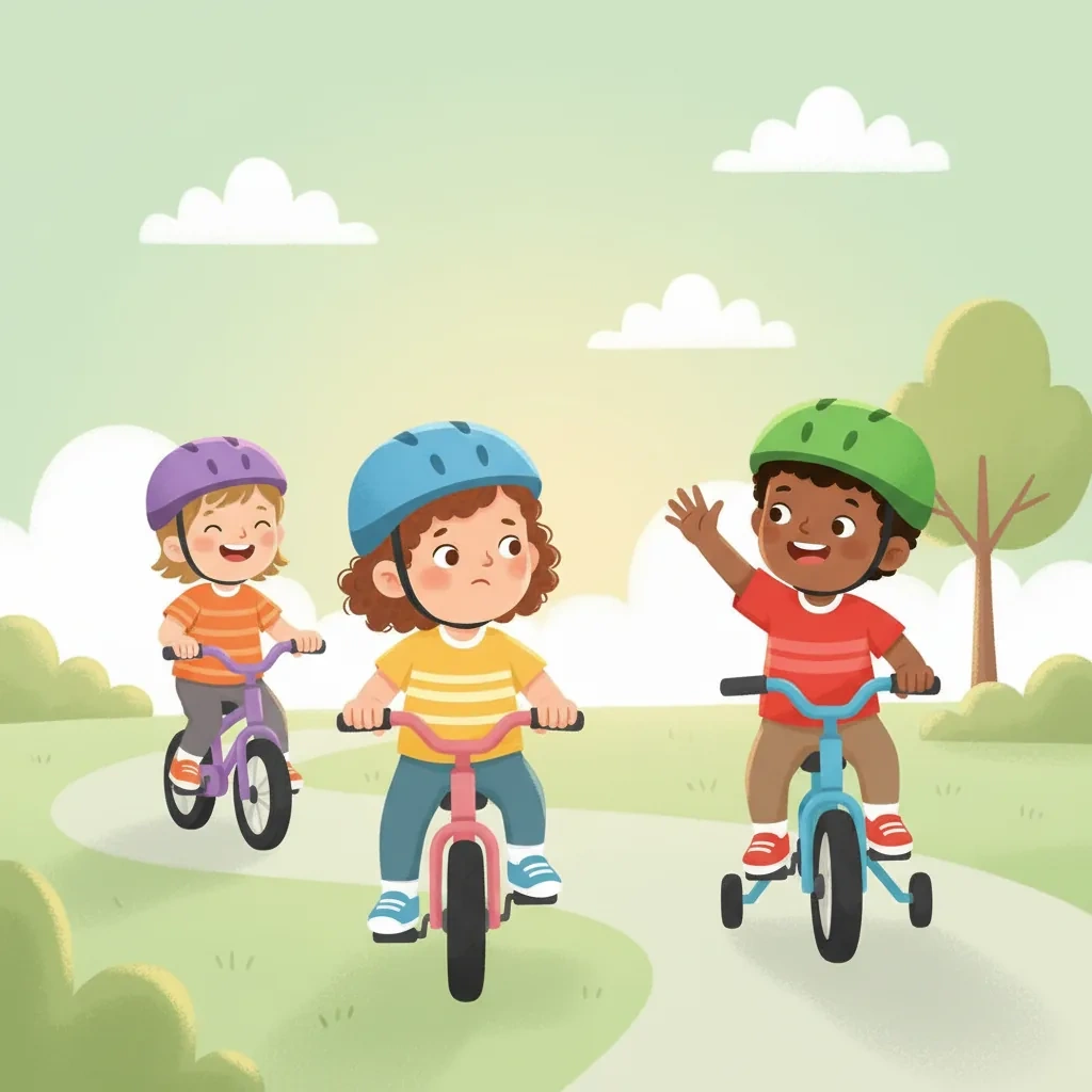 Riding Bikes Together with Friends - Social Story PDF