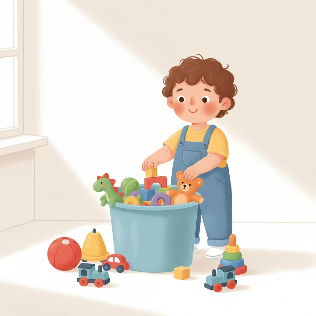 Tidy Up Time: Putting Toys Away - Social Story PDF